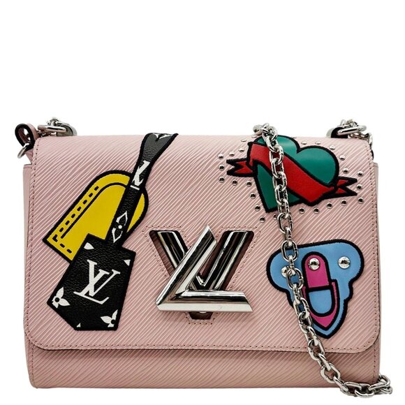 Louis Vuitton Handbags - Louis Vuitton  Twist MM Patches Epi Leather Crossbody Bag Pink